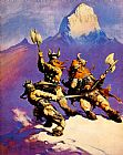 Frank Frazetta Snow painting